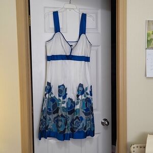 Brand New Summer Dress, white an blue, Size 14, Brand MIXIT $30